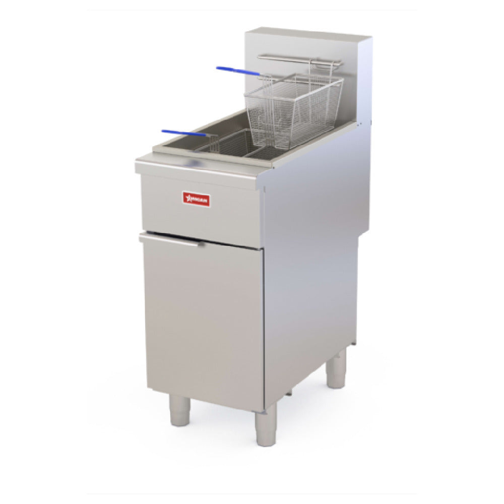 Omcan 48555 (CE-CN-VF40 NG) Fryer Natural Gas Floor Model