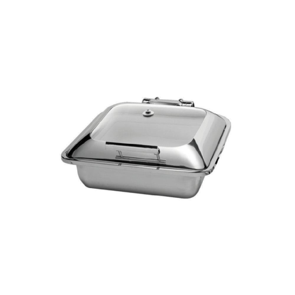 FOH BCH005MSS18 Smart Buffet Ware® Smart Chafer 5.8 Qt. Square With Tempered Glass Lid And Food Pan
