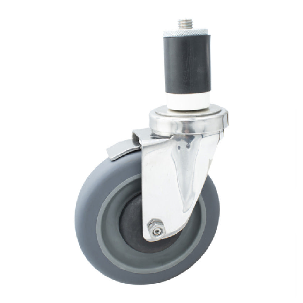 BK Resources 5SS-3RA-GR-TLB - Swivel Caster, 1-1/2" Expanding Stem, 5" Gray Rubber Wheel