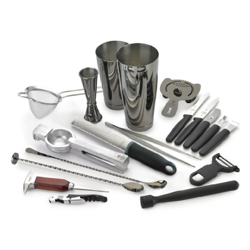 Mercer M37102BK - Barfly® Deluxe Set, 18-piece, Includes: (1) Cocktail Shaker Set