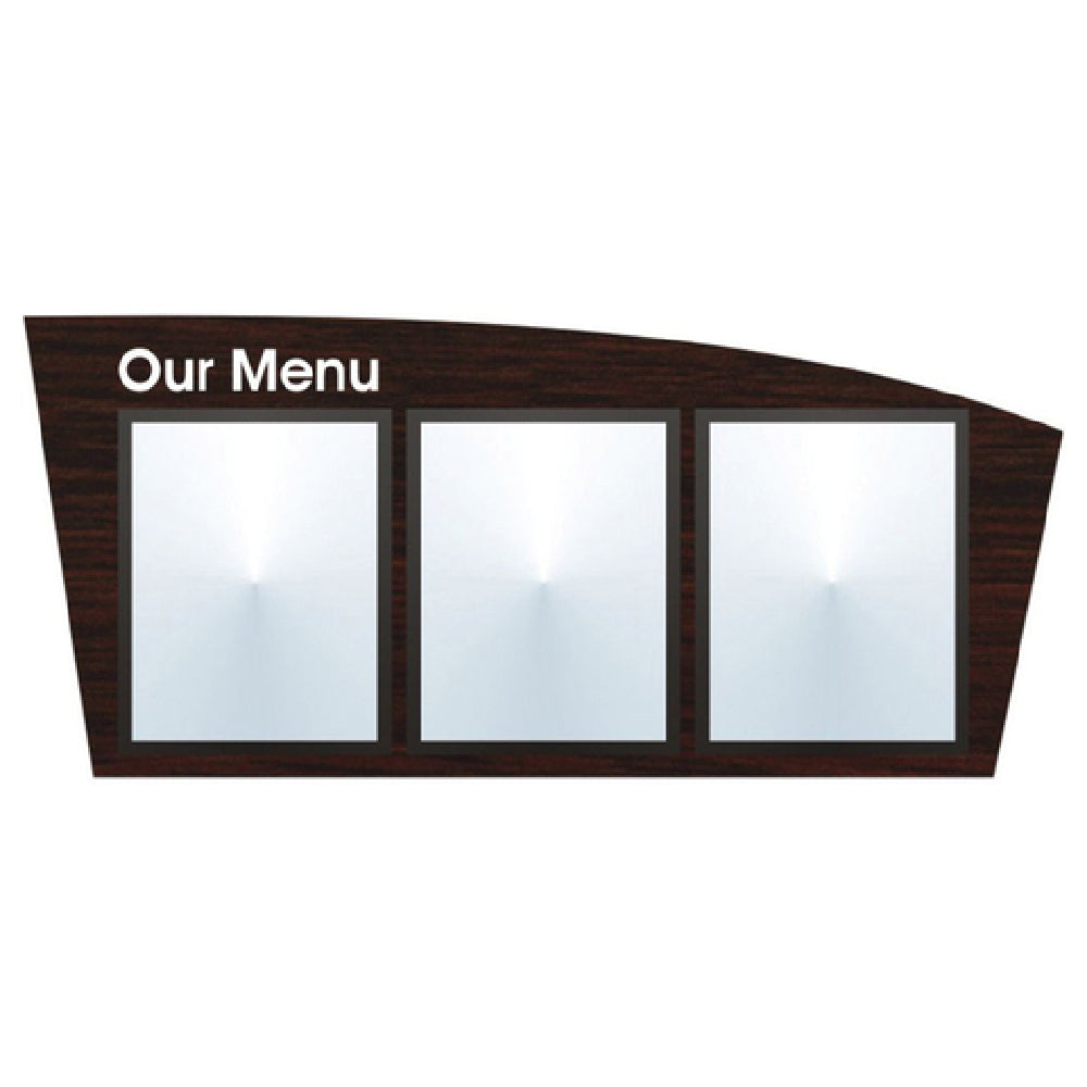 Hubert 34382 - Menu Board, 3-pocket, Wall-mount