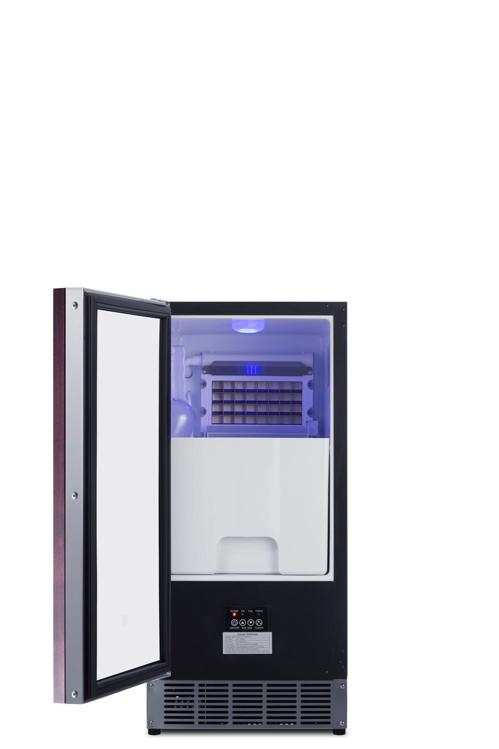 Summit BIM44GCSSIFADA Air-cooled Cube-style Built-In 45 lb. Clear Ice Maker, ADA Compliant (Panel Not Included)