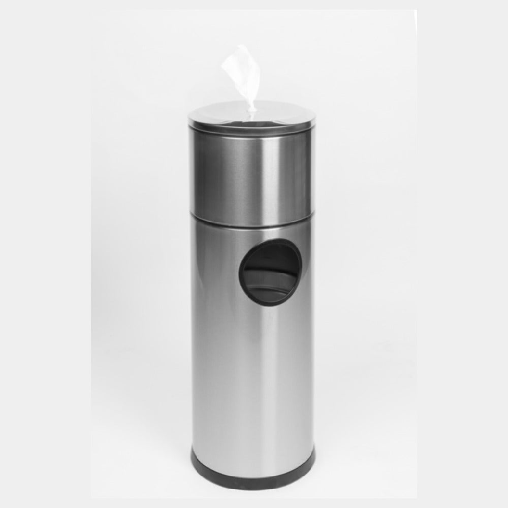 Central Specialties 6000SS Stainless Steel Wipes Dispenser 10" Diameter X 32" H Stainless Steel Finish