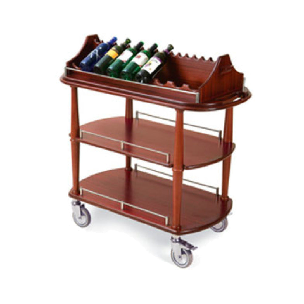 Geneva 70516 Wine Cart-Spice 43-3/8"W X 21-5/8"D X 41-3/8"H Removable Wine Caddy Top