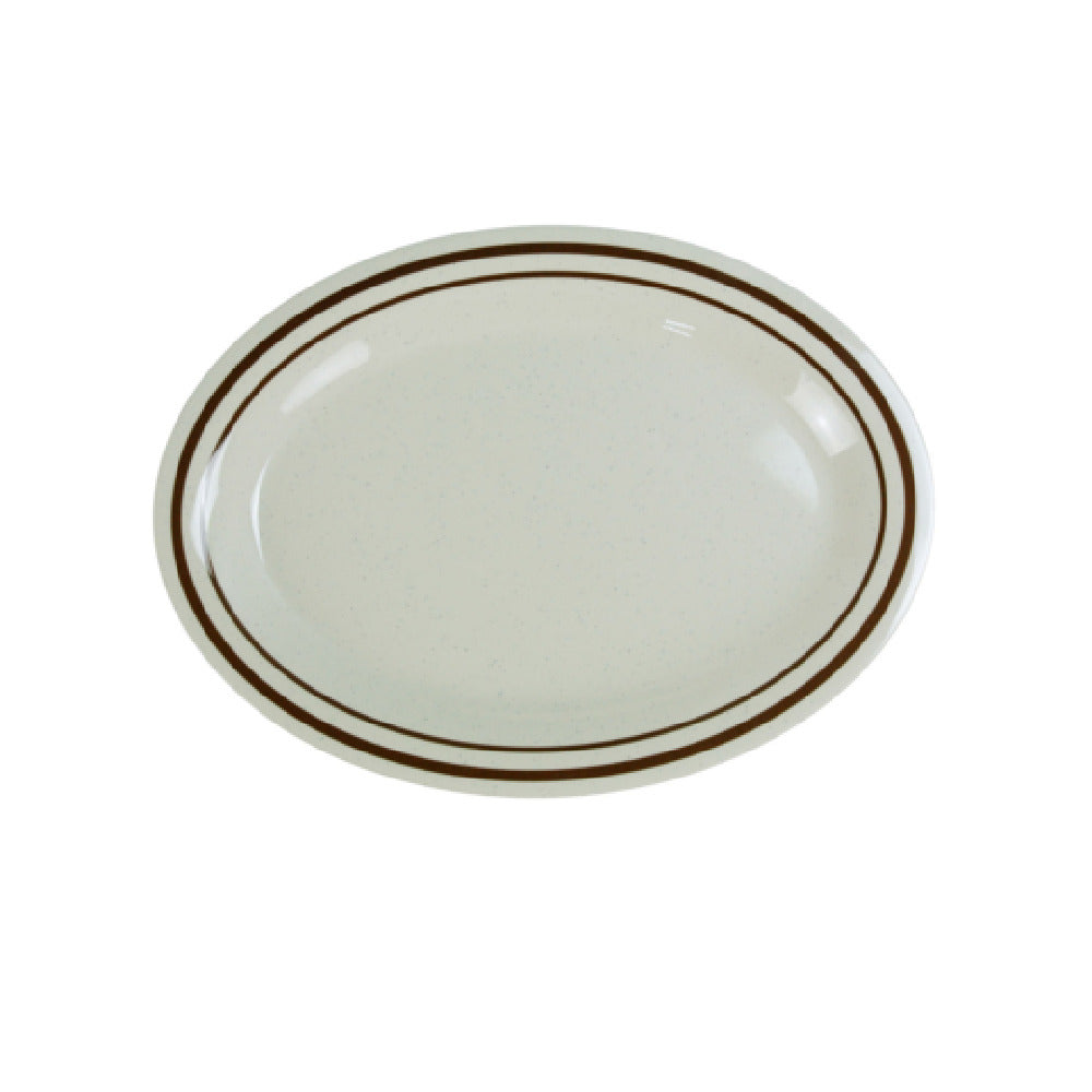 Yanco SS-221 Sesame Platter 11-1/2"L X 8"W X 3/4"H Oval