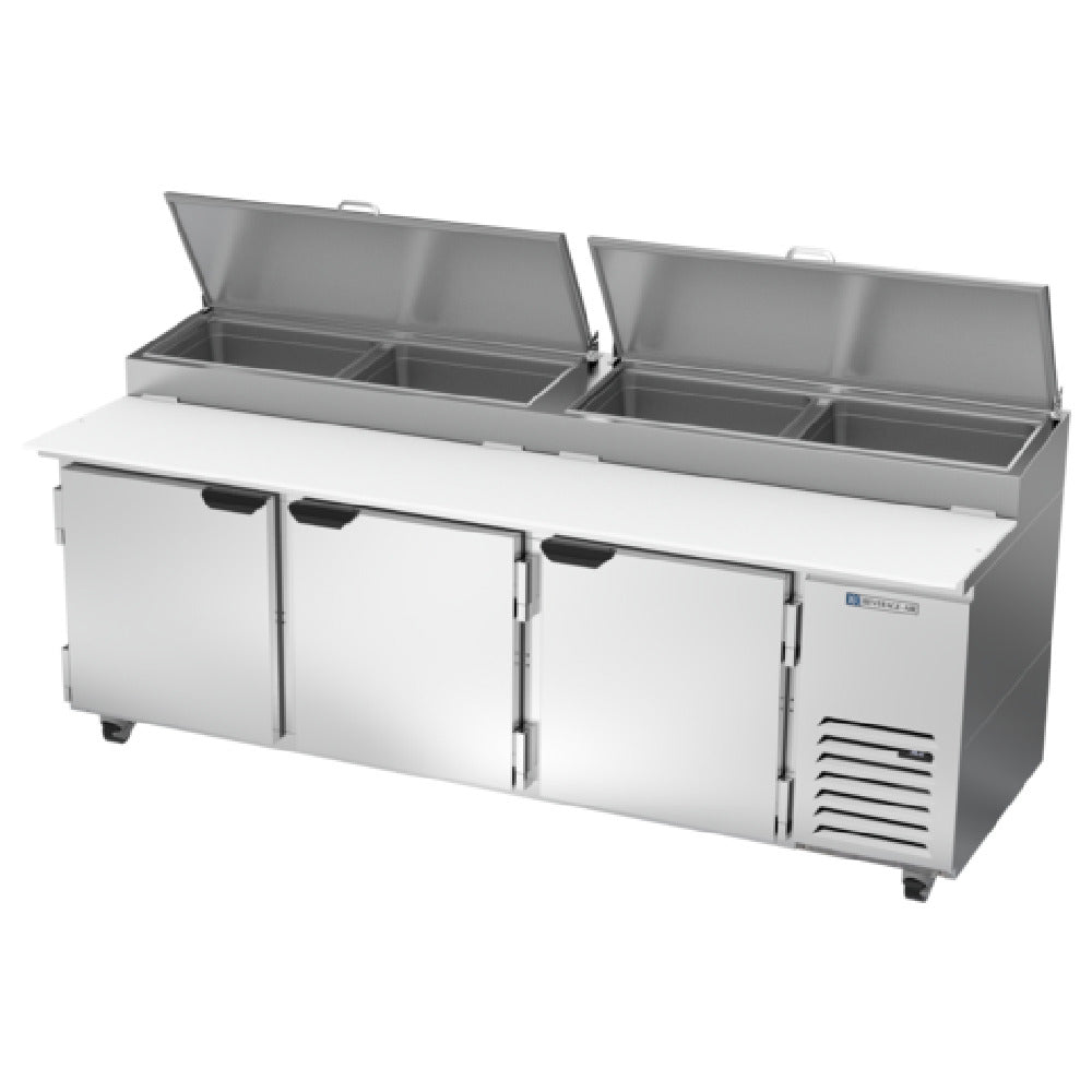 Beverage Air DP93HC Pizza Top Refrigerated Counter Three-section 93"W