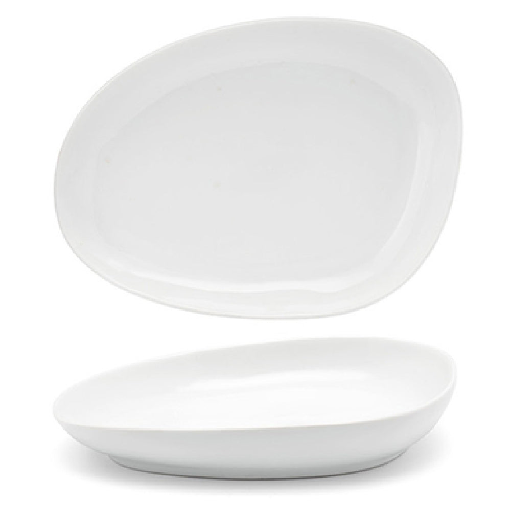FOH DSP032WHP23 Kiln® Plate 8" X 6" X 1" Oval