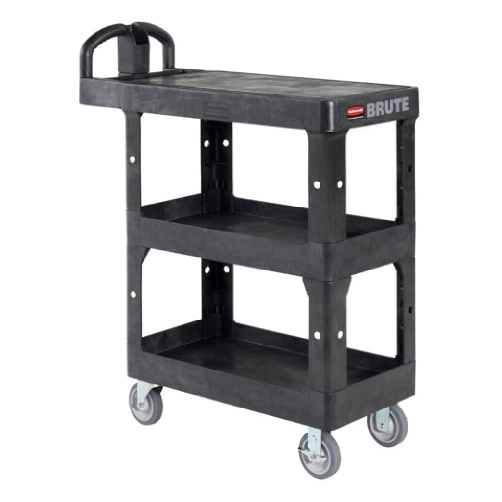 Rubbermaid 2203280 - BRUTE Heavy Duty Small 3-Shelf Utility Cart, 18.125"W X 48.625"D X 46.18"H