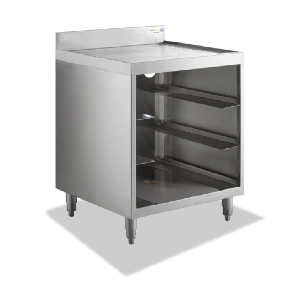 Steel Works Stainless SWGRSU-2124-CT Underbar Glass Storage Unit Drainboard Top
