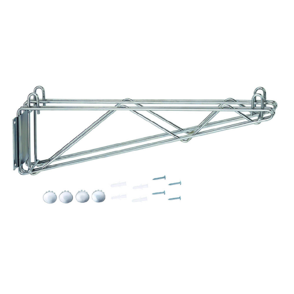 Hubert 36957 - CenPro Double Wall Mounting Bracket For Chrome Wire Shelving, 24"D