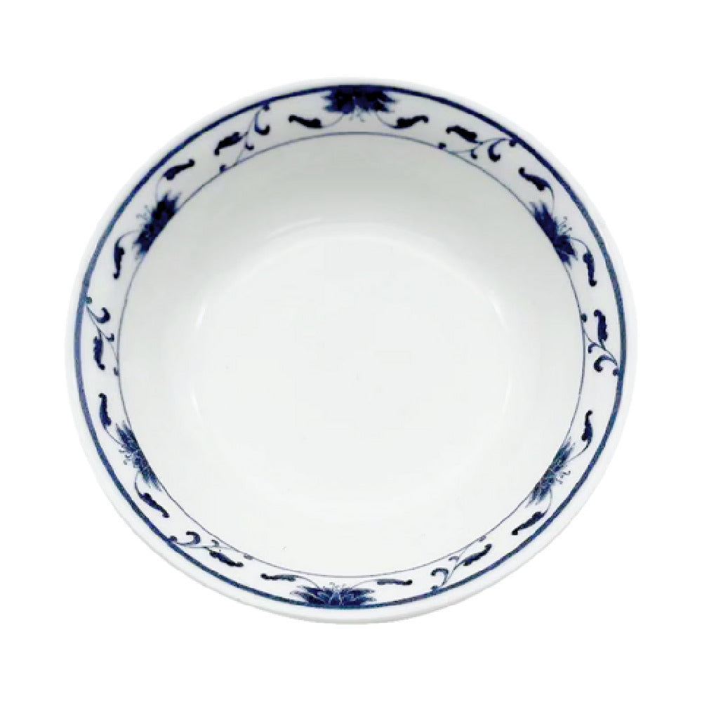 Cameo China 255-42 Blue Lotus Sauce Dish 4 Oz. (120 Ml) 4-1/4" Dia. X 1-1/8"H (11 Cm X 2.9 Cm)