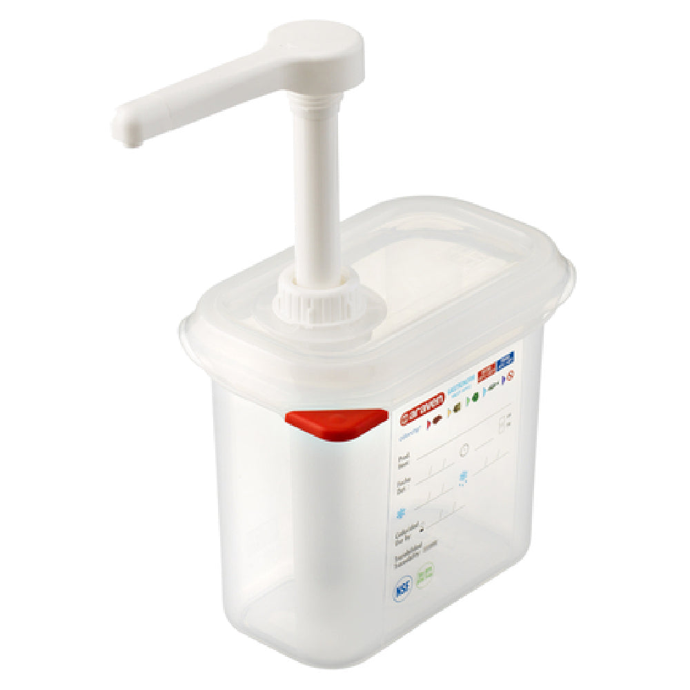Carlisle 01362 Araven Sauce Dispenser 1.5 Qt. 6-7/8"L X 4-1/4"W X 7-1/2"H
