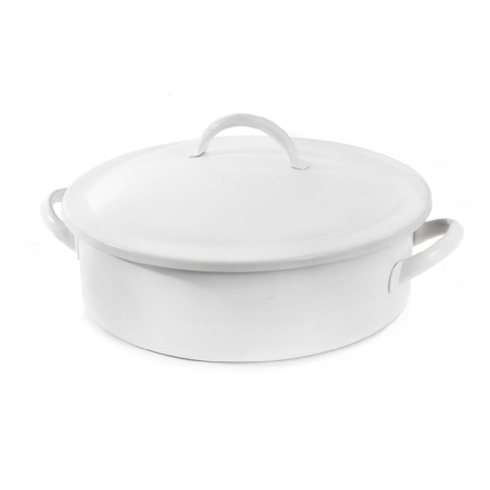 Steelite DW04CWG8WT Round Chafer 4.0 Qt 14.25"W X 12"D X 6.75"H