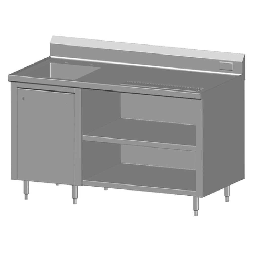 SPG BC-60L - Universal Stainless Beverage Counter, 60" Long, 30" Wide