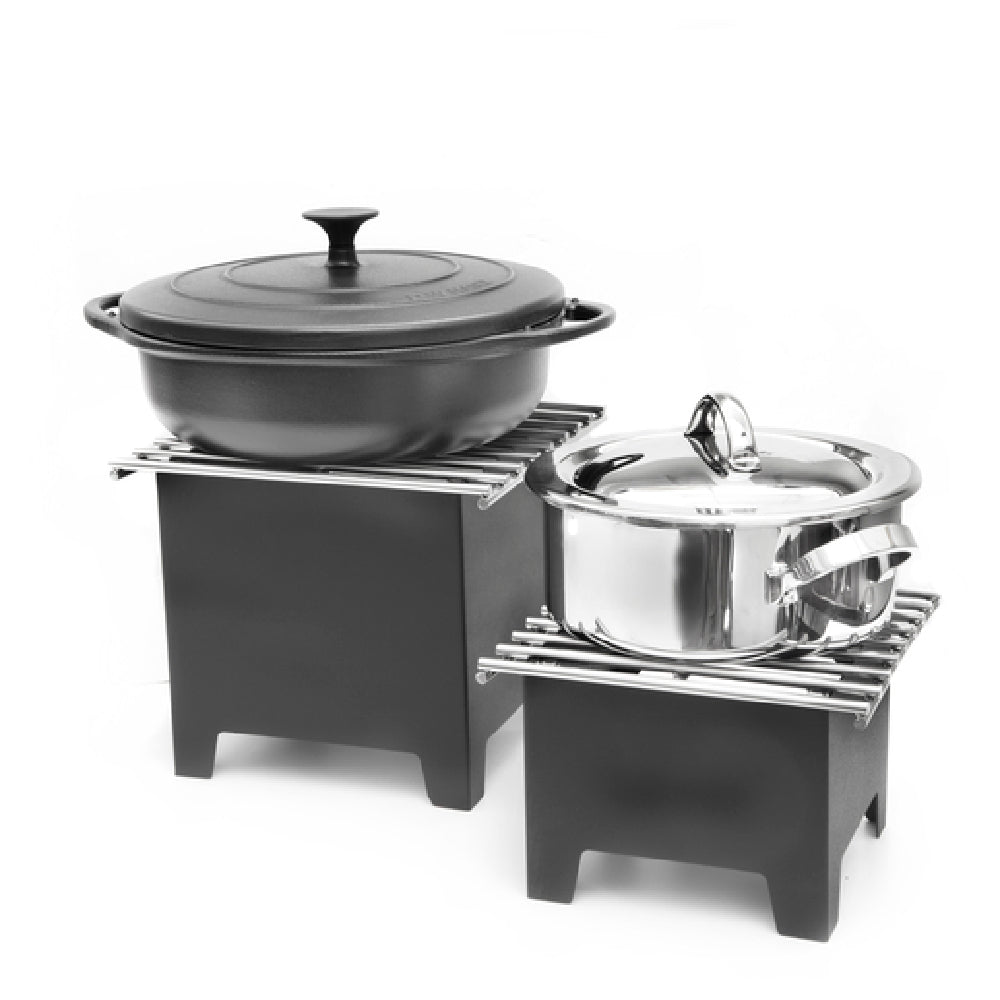 Steelite DWGB99GBK Grill And Riser Box 9.0"W X 9.0"D X 9.0"H 18/10 Stainless