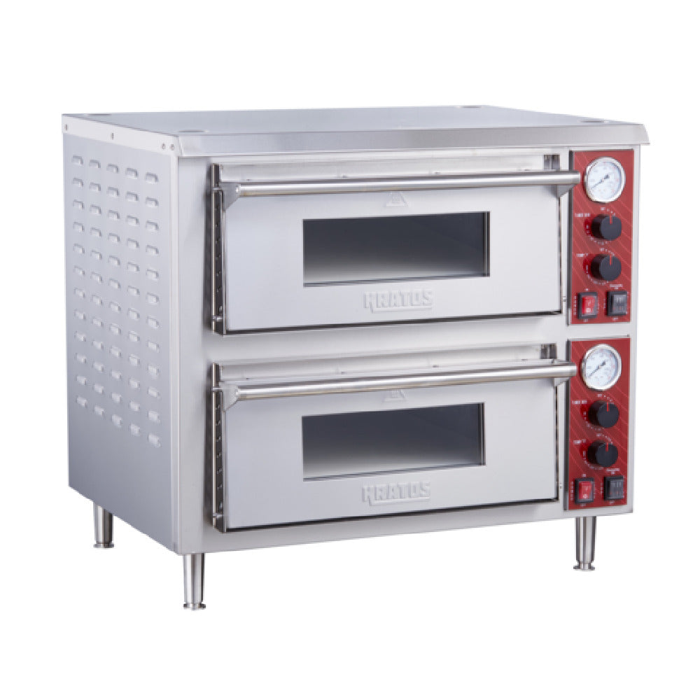 Hubert 122678 - Kratos® Electric Pizza Oven, Countertop, Double Deck