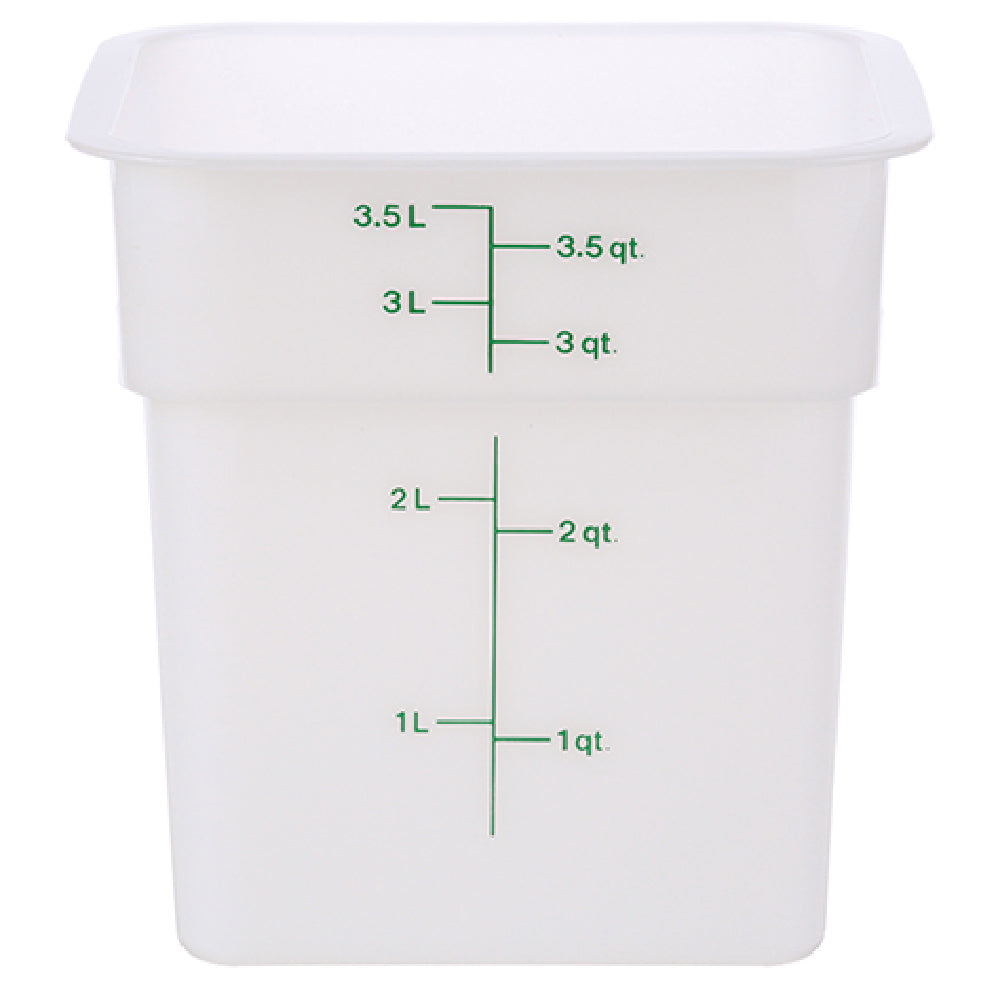 Cambro 4SFSP148 Container Sq 4qt 148 Poly/white