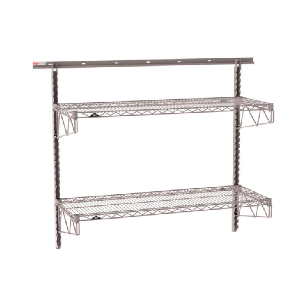 Metro SW-1848K4-45-2TIER - SmartWall Wall Shelving Kit, Two-shelf, Components Include A Wall Track