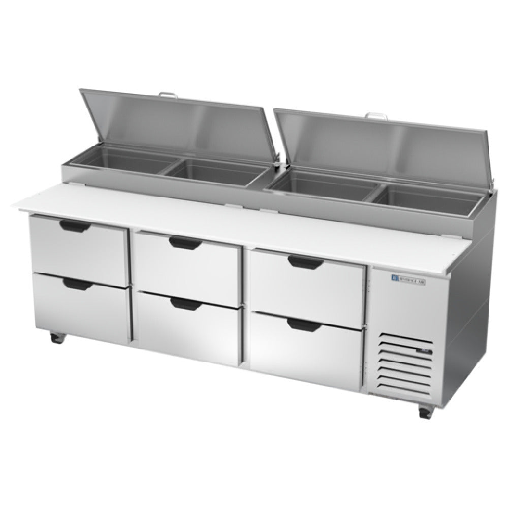 Beverage Air DPD93HC-6 Pizza Top Refrigerated Counter Three-section 93"W