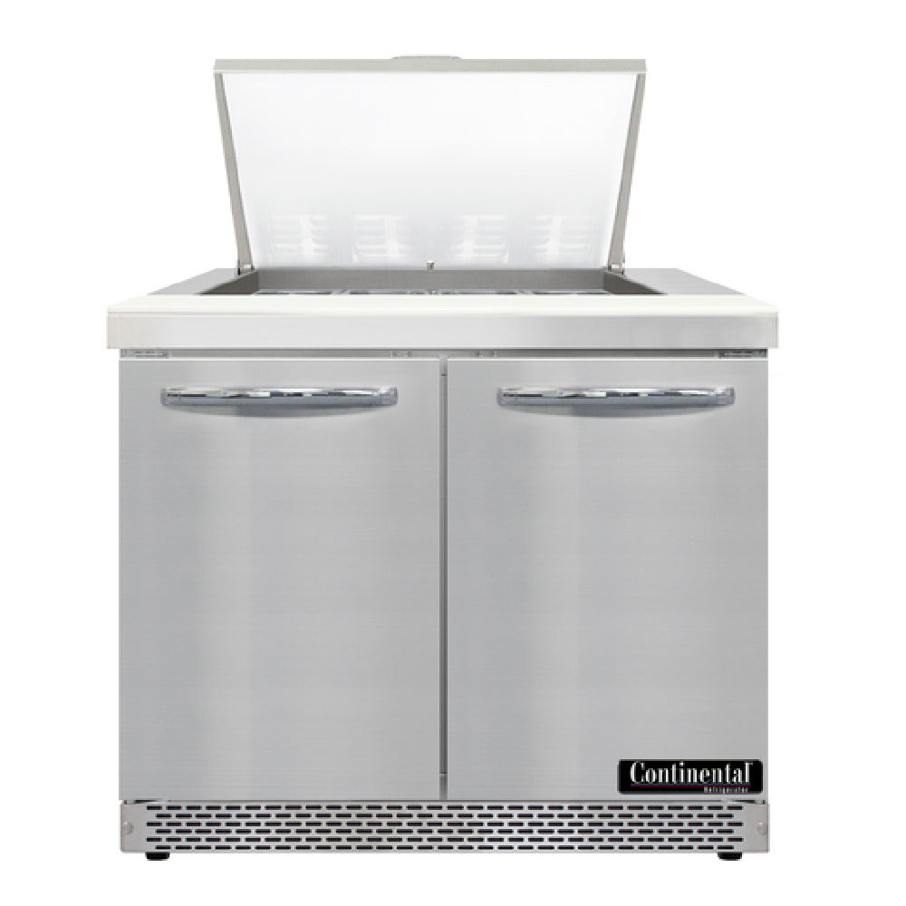 Continental Refrigerator D36N12M-FB Designer Line Mighty Top Sandwich Unit Front Breather