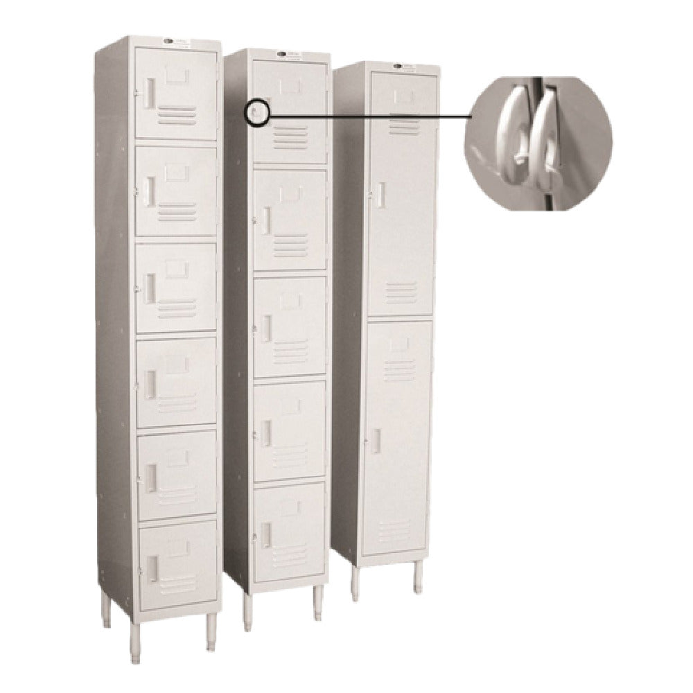 GSW USA ELS-6DR Employee Locker 6-tier 12"W X 16"D X 77"H