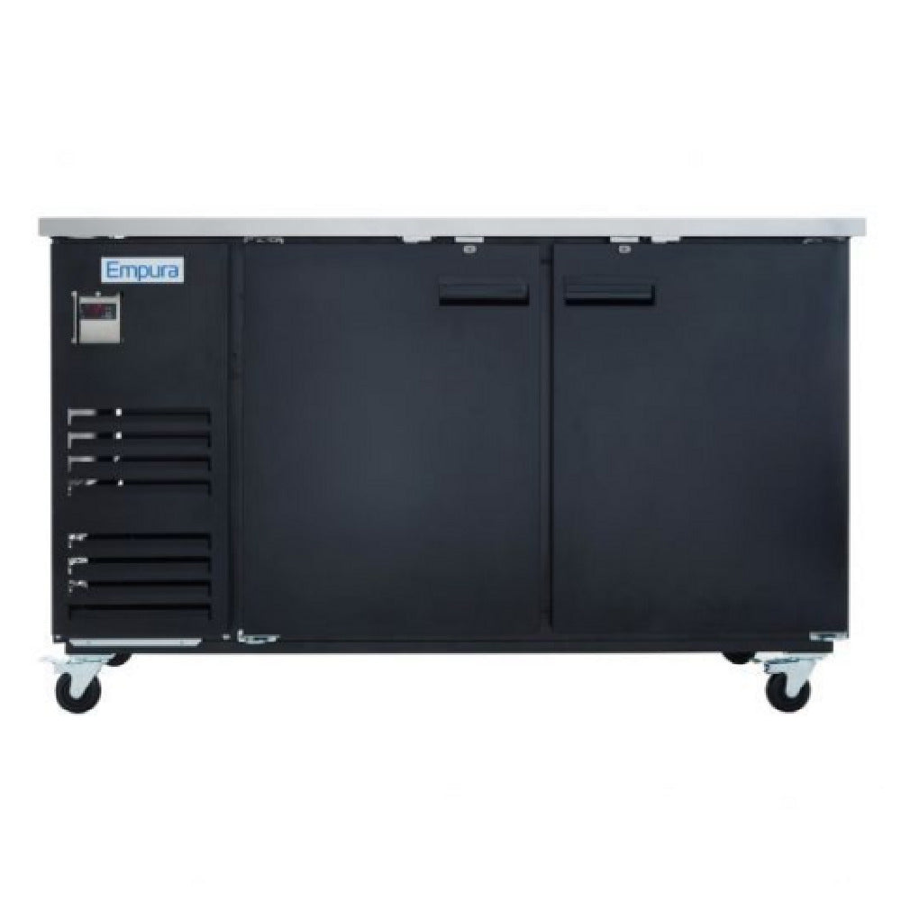 Empura E-KBB70-2-27 - Back Bar Cooler, 2 Swing Solid Doors, 69"W X 27 5/8"D X 42 1/2"H