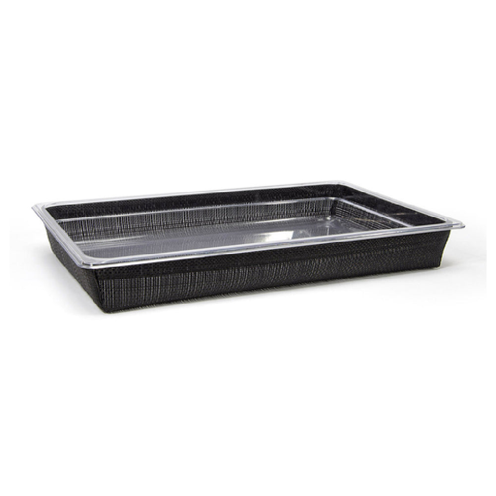 FOH BHO132BKV21 Full Size Metroweave Housing/Pan Set Shallow Random Weave Black