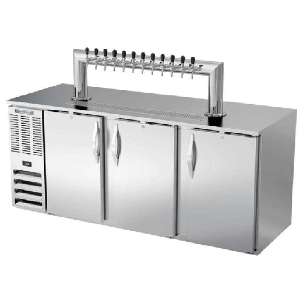 Beverage Air DD78HC-S-12T - Direct Draw Dispenser, 78"W X 30-3/8"D X 49-7/8"H, 33.59 Cu. Ft.