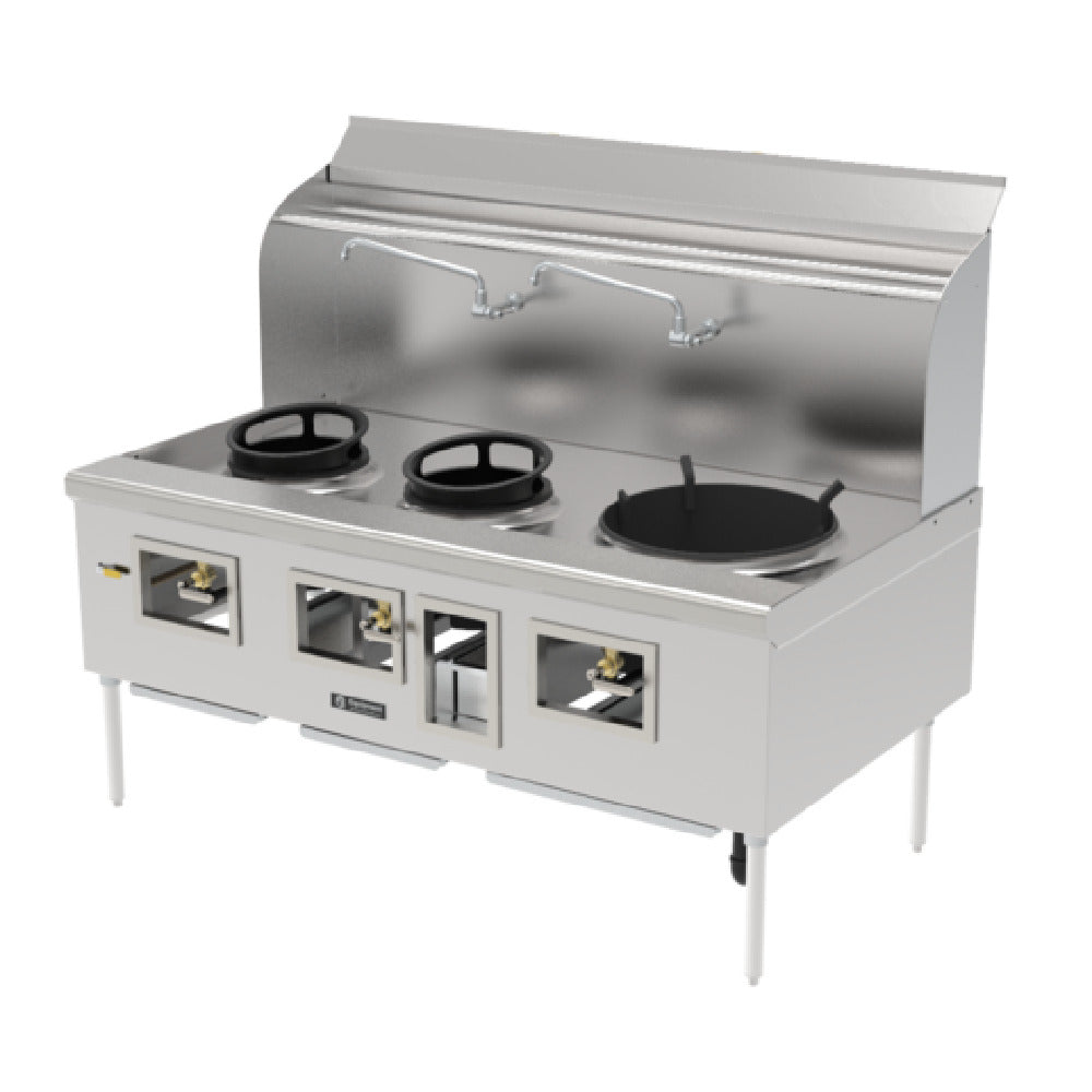 GSW USA ARE-3-20-13-13 Chinese Wok Range (1) 20" (left Side) (2) 13"