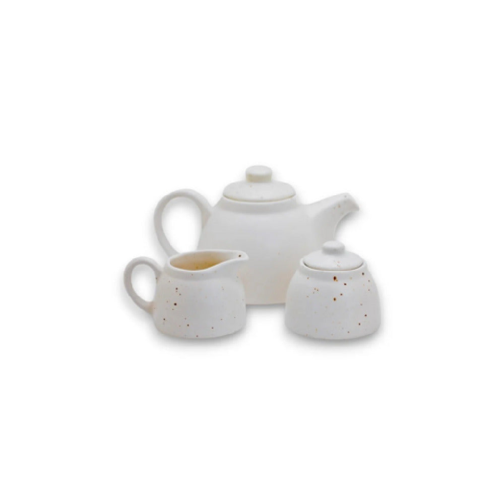 By The Earth Living CM088 Tea Set- 3 Piece Tea Pot: 4" (H) 30 Oz.