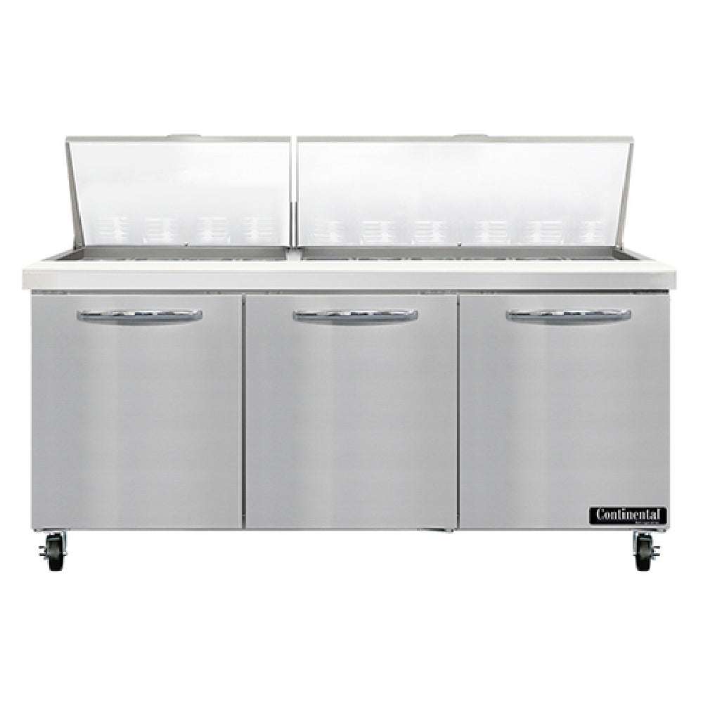Continental Refrigerator SW72N30M Mighty Top Sandwich Unit 72"W 20.6 Cu Ft Capacity