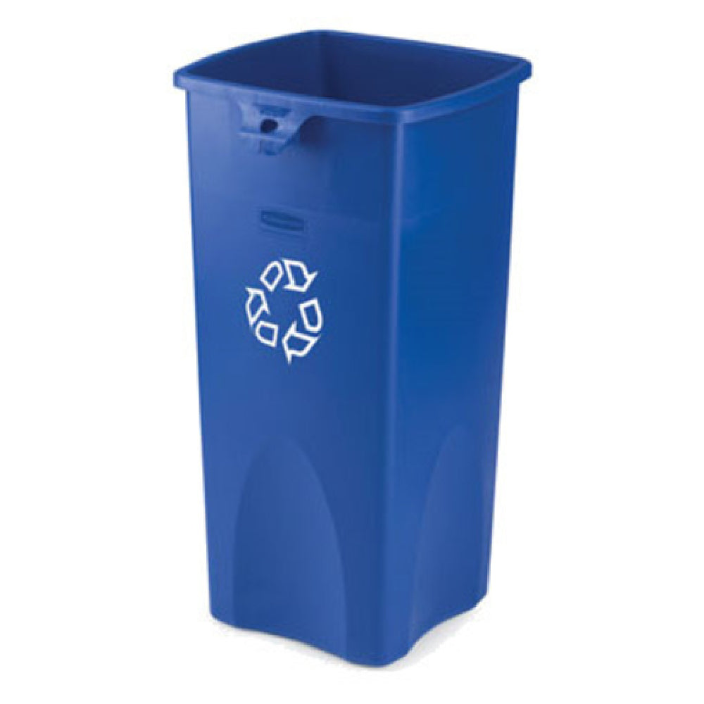 Rubbermaid FG356973BLUE - Untouchable® Recycling Container, 23 Gallon, Square