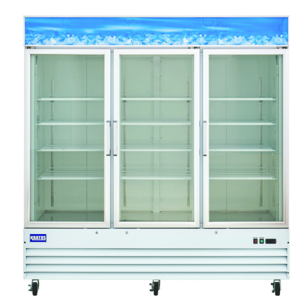 Hubert 214568 - Kratos Merchandising Freezer, 78.375"W, 57.5 Cu.ft. Capacity