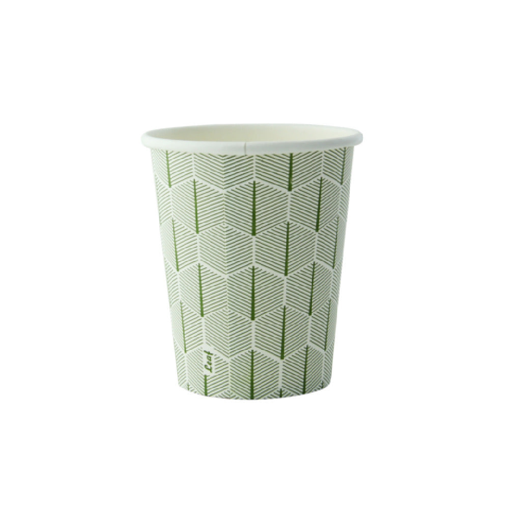 PacknWood 210GCLEAF86 - Grab & Go Paper Cup, 8 Oz., 3.15"dia. X 3.6"H