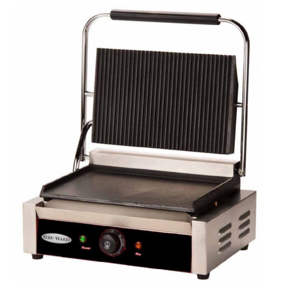 Serv-Ware EPG-100GF - Serv-Ware - Electric Cooking - Single Panini Grill - Grooved Top