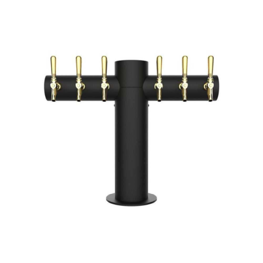 Micro Matic METRO-T-6MBKR Metropolis "T" Tower 6 Faucet Powder Coat Matte Black