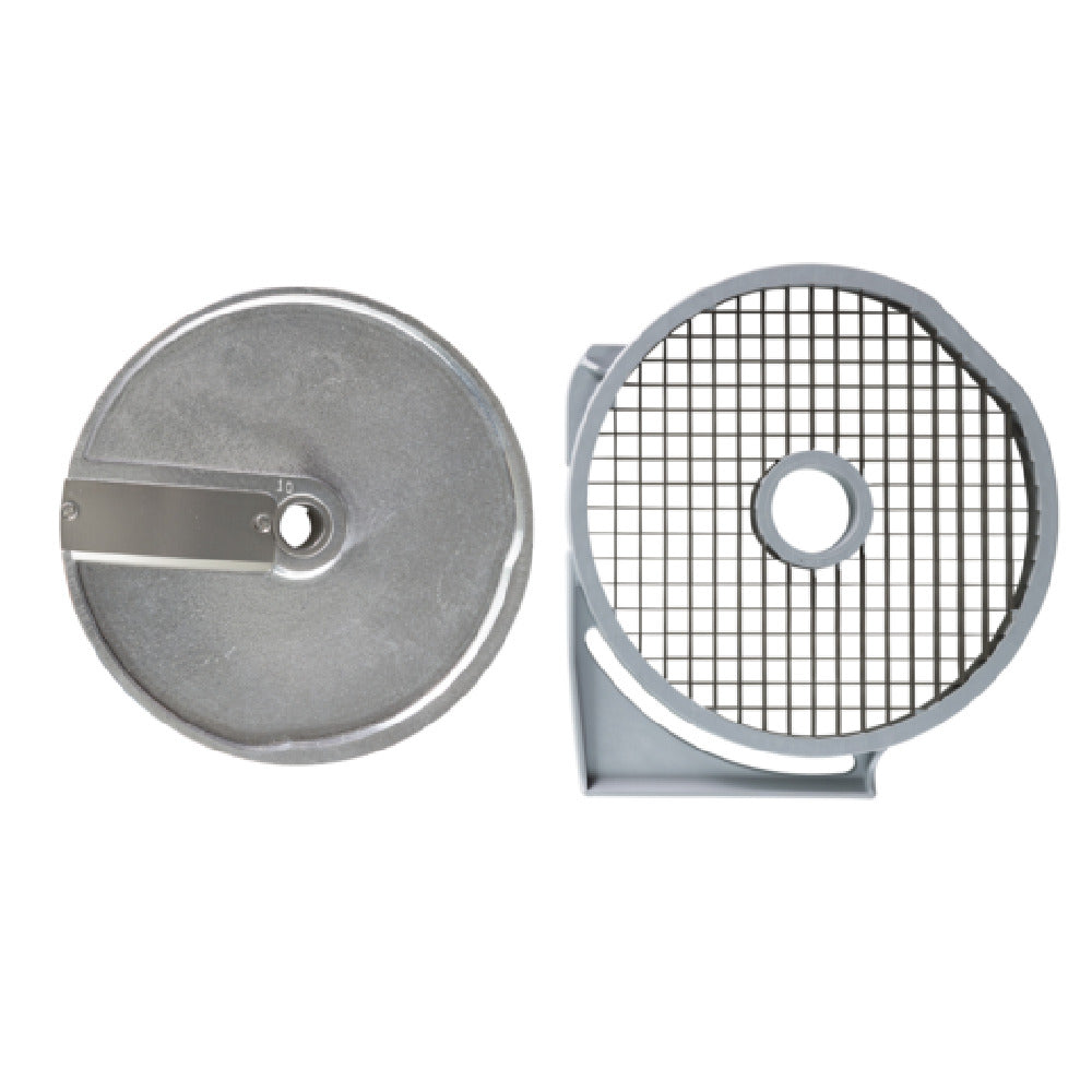 Eurodib 650112 Dito Sama Dicing Set 8.07"W X 8.07"D X 1.31"H (10mm Aluminum Slicing Pressing Disc With 205mm Dia. And 10mm Grid)