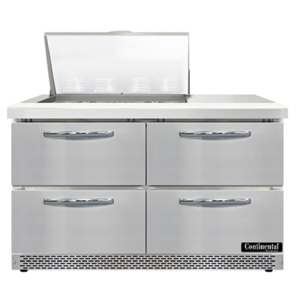 Continental Refrigerator SW48N12M-FB-D Mighty Top Sandwich Unit Front Breather