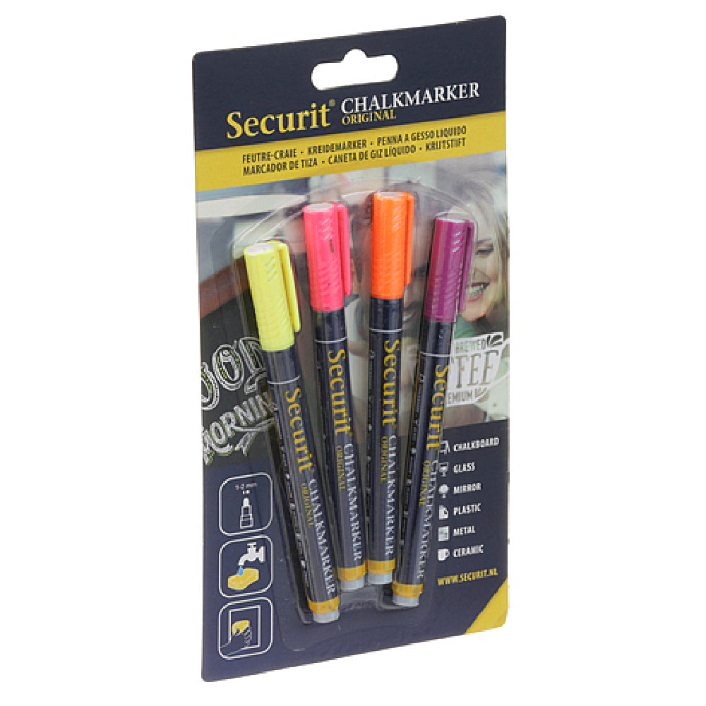 AM Manufacturing, BLSMA100V4TR Mini Tip Markers 4pk Assorted