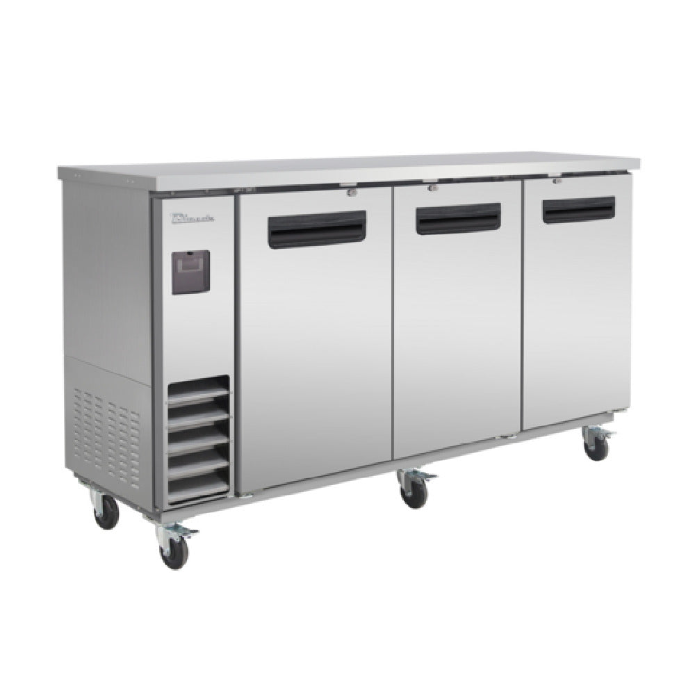 Blue Air BLNBB-72S-HC - Back Bar Cooler, Narrow Depth, Three-section