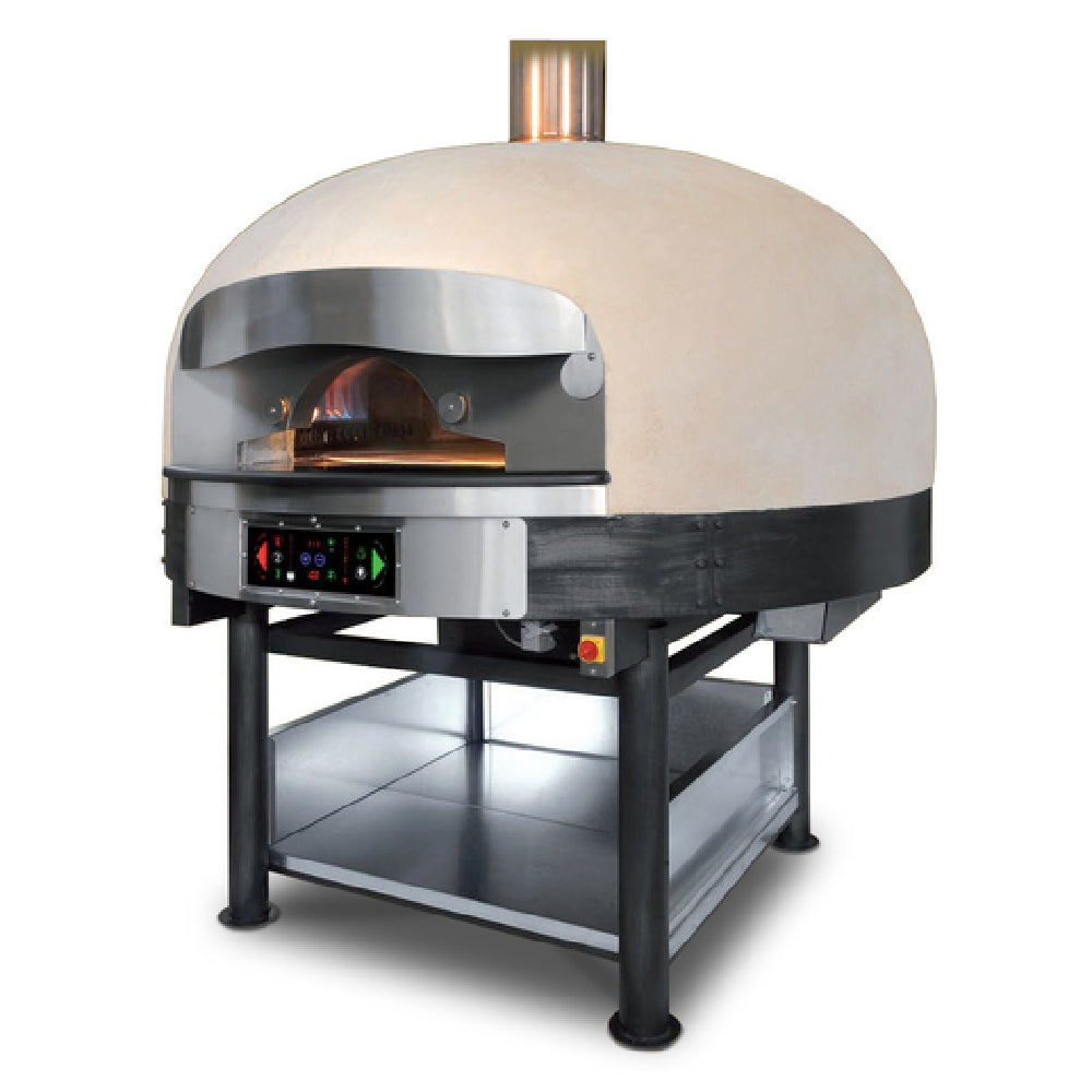 Rosito Bisani FGRI110-CB Morello Forni Rotary Wood/Gas Combo Fired Pizza Oven Hybrid (operates Gas Only Wood Only Or Combination Wood & Gas)