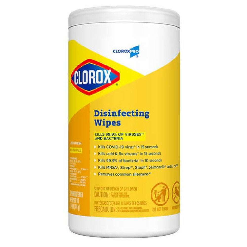 AllPoints 8136307 Clorox Disinfectant Lemon Solutions Wipes
