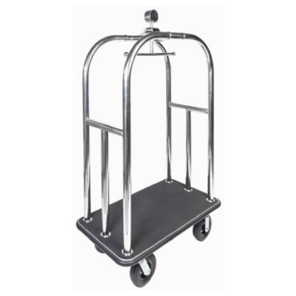 Central Specialties 3799BK-010-BLK Rondo Bellman Cart 44"W X 24"D X 75"H 800 Lb. Capacity