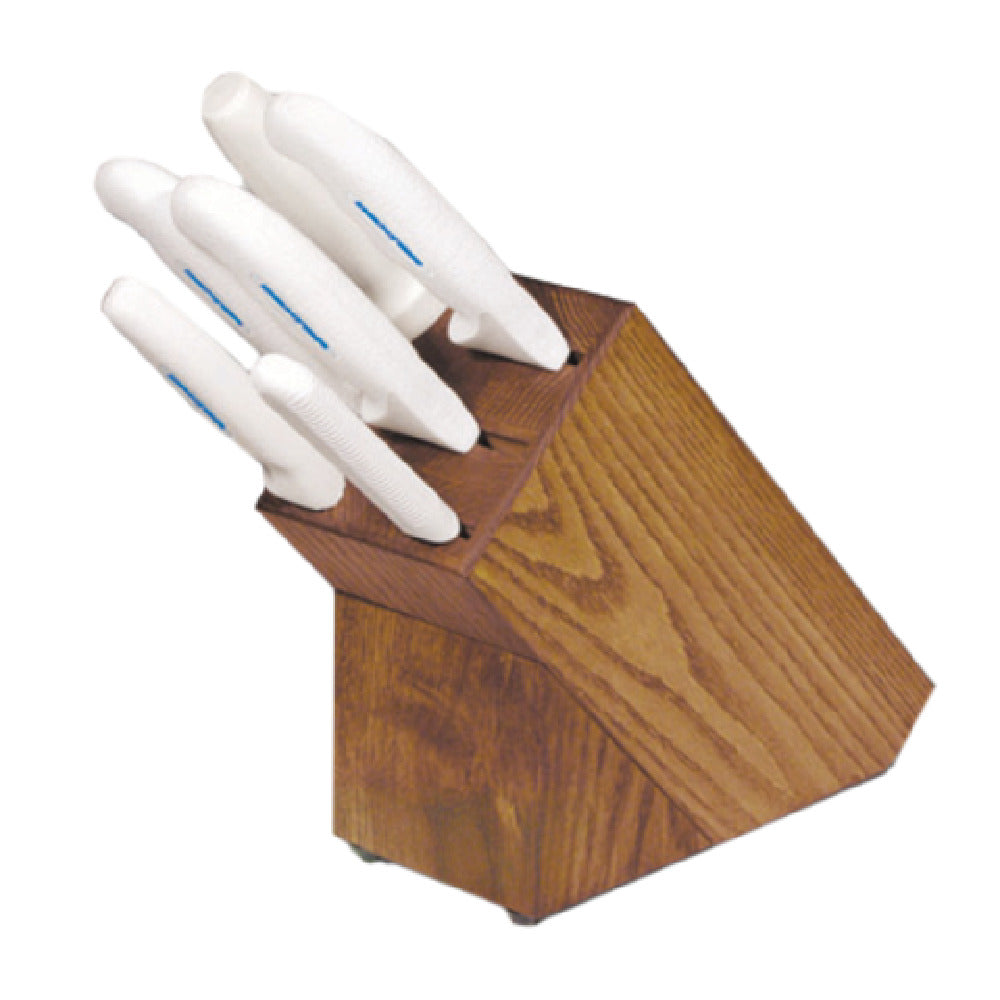 Dexter Russell 21008 SofGrip™ (HSG-3) Knife Block Set 7 Piece Includes: 10" Diamond Knife Sharpener