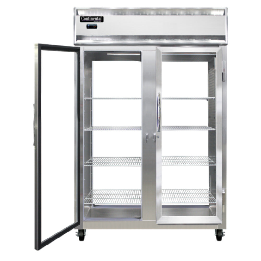 Continental Refrigerator 2RNPT-GD-GD Refrigerator 50 Cu. Ft. Capacity Pass-thru