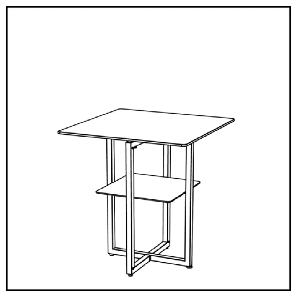 Bauscher Hepp VE-24022 - Venta® Foldable Table, With Shelf Base Made In Steel With Powder-coating