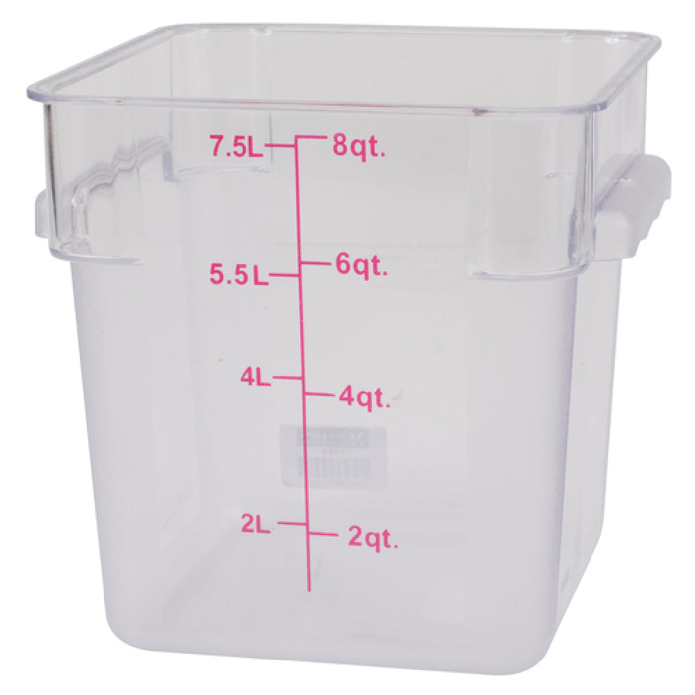 Stanton Trading PCS-8 - Food Storage Container, Square, 8 Qt.