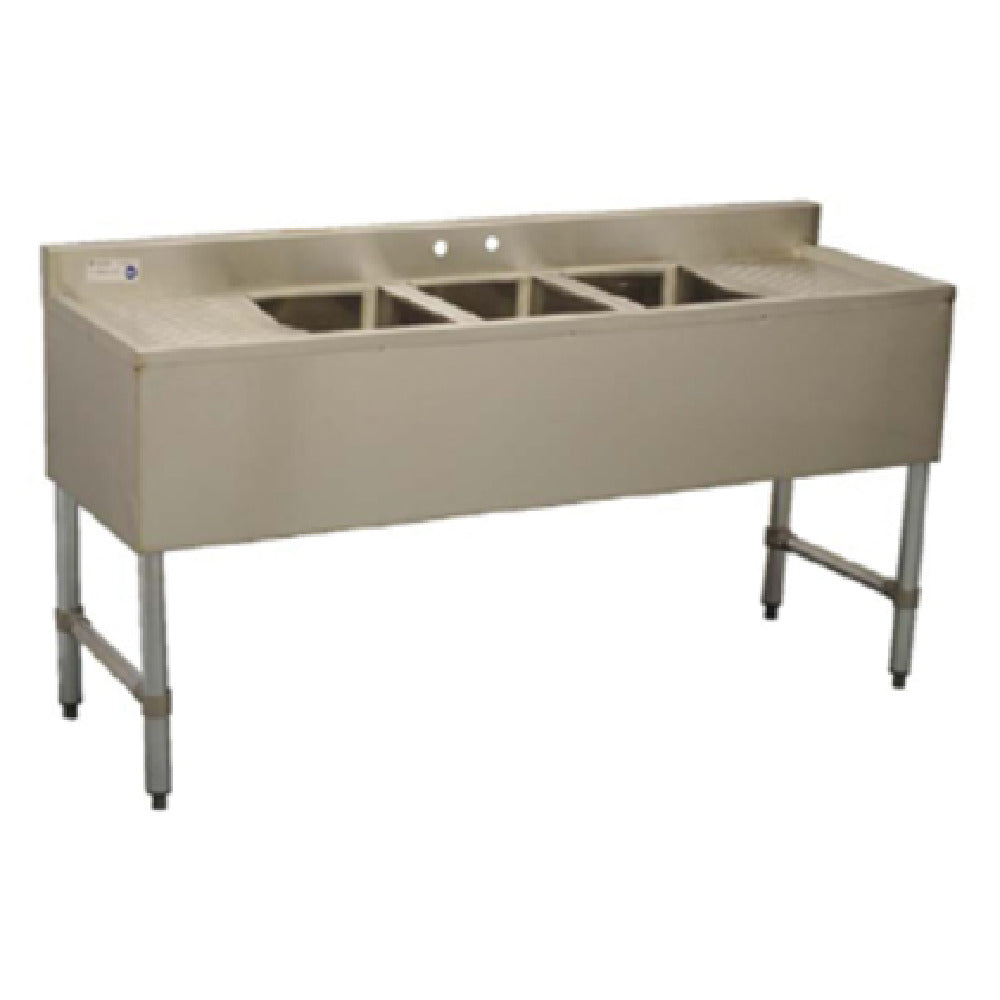 Serv-Ware BAR3B38-CWP-V - Serv-Ware - Sinks - 38.5" Bar Sink 3 Bowls - Dimensions: 38.5" W X 18.75" D X 33" H