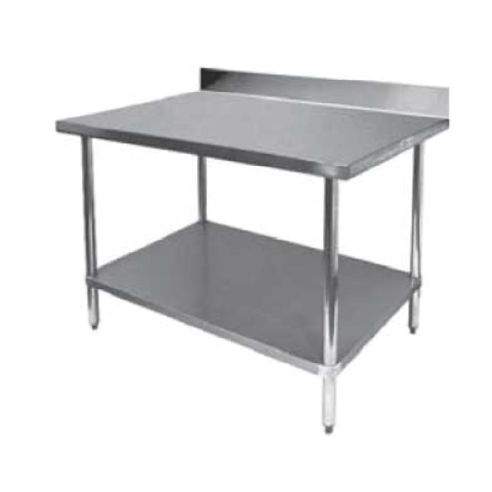 GSW USA WT-EB2430 Economy Work Table 30"W X 24"D X 35"H 16/430 Stainless Steel Top With 1-1/2"H Rear Up-turn