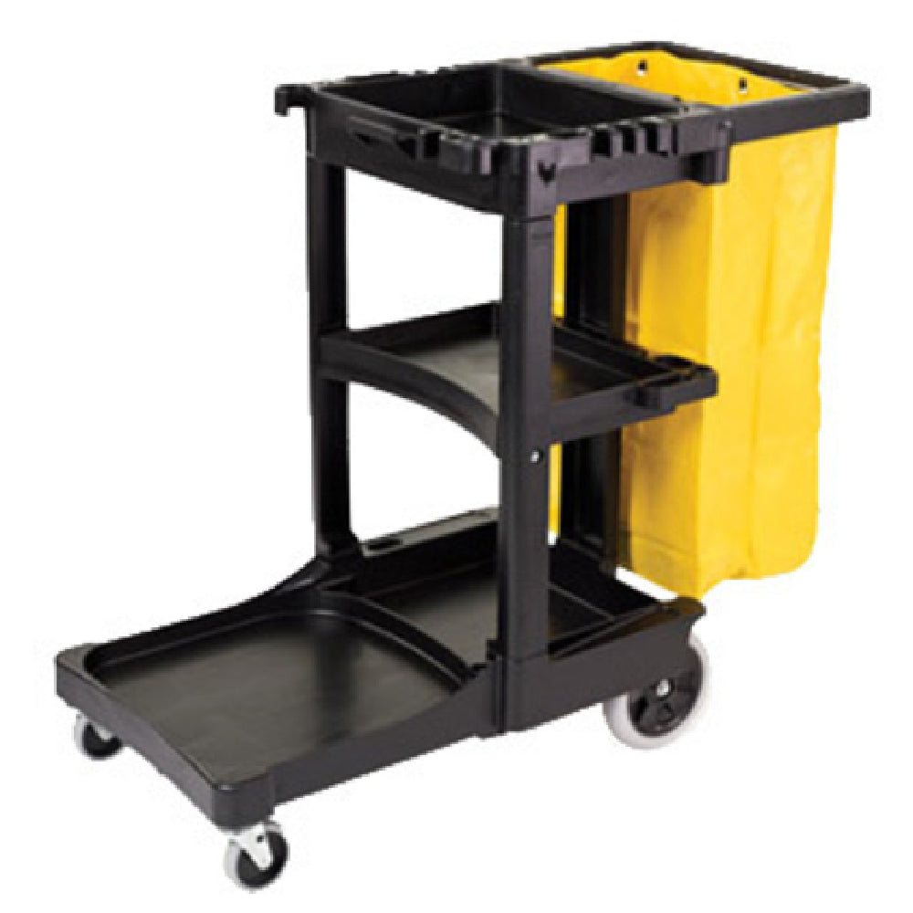 Rubbermaid FG617388BLA - Cleaning Cart, 46"L X 21-3/4"W X 38-3/8"H, 5 Cu.ft. Storage Capacity